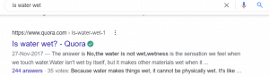 Q&A rich result example